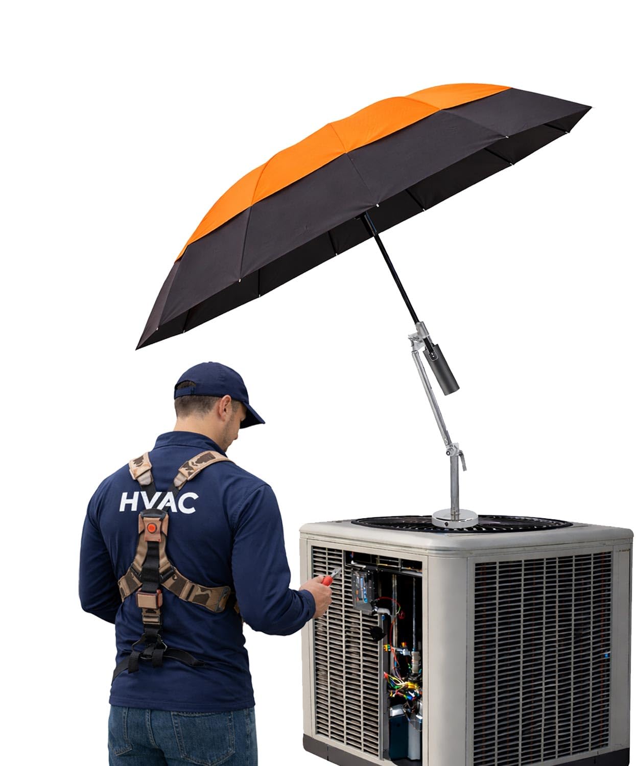 Photo 1 of FLYKEY Magnetic Umbrella with Base - 60" Orange