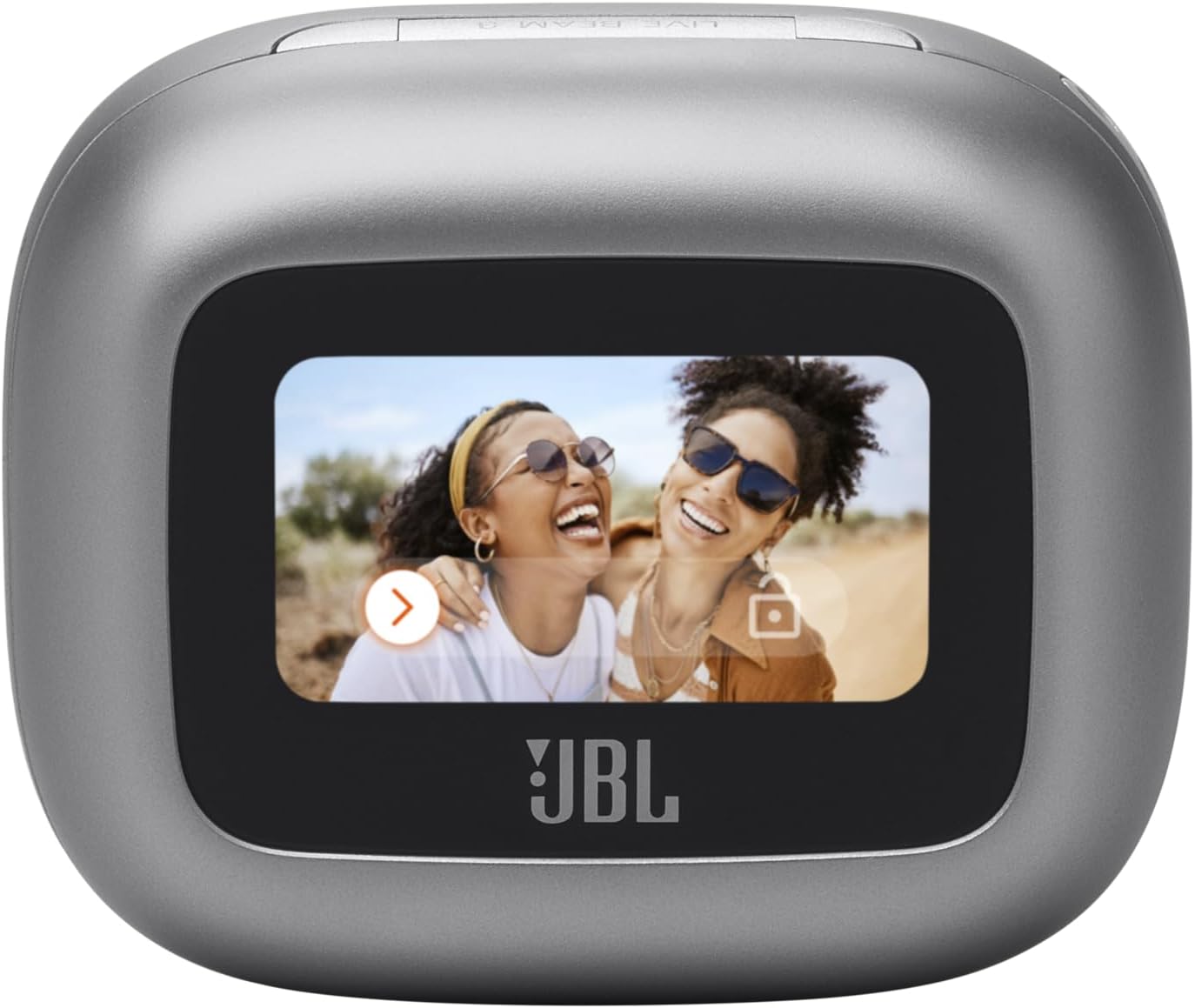 JBL - Live Beam 3 True Wireless Noise Cancelling Earbud Bundle with GSPORT CASE - Silve