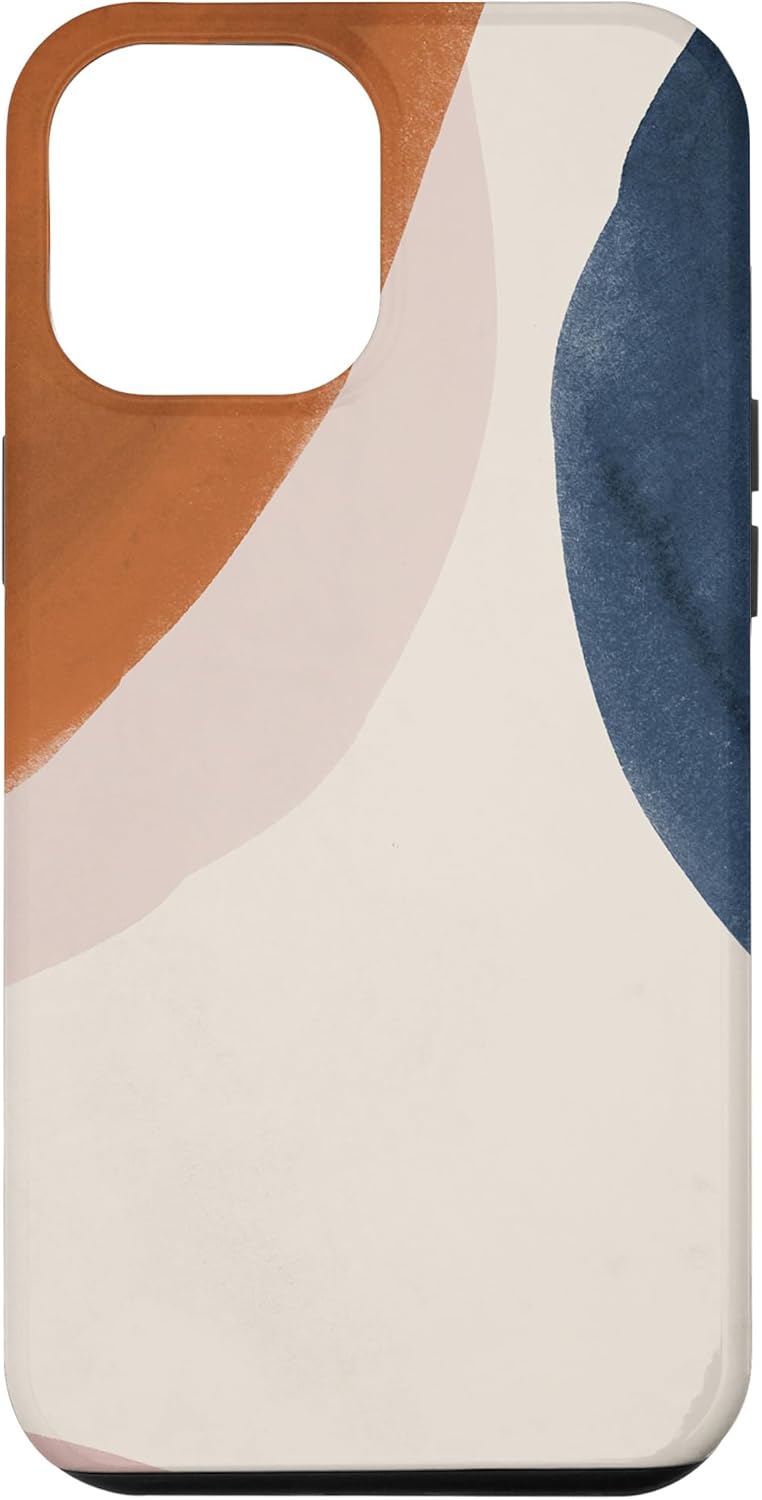 Minimal Blush Pink Abstract Shapes Watercolor Illustration Case for iPhone 12 Pro Max