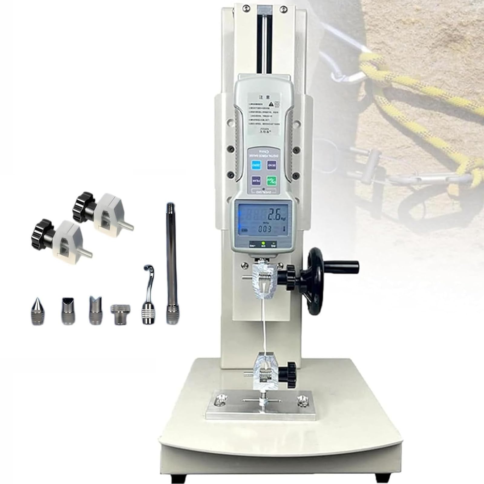 Digitales Kraftmessgerät & manueller Prüfstand,270 mm Hub Standard-2000N