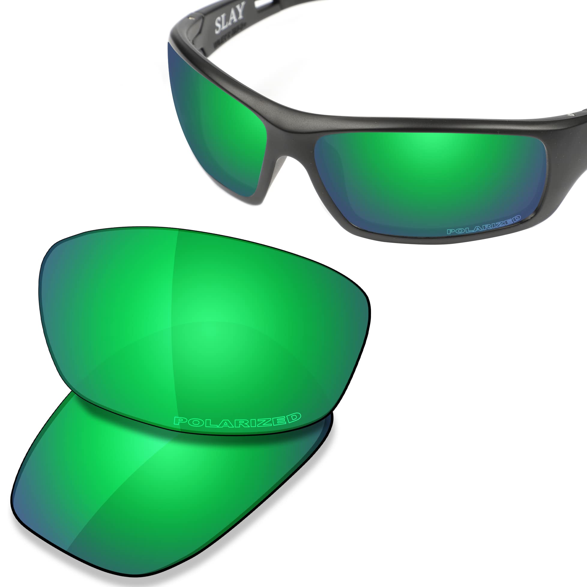 Saucer Verres de rechange haut de gamme pour lunettes de soleil Oakley Fives 4.0, Haute défense - Vert jade polarisé, taille unique