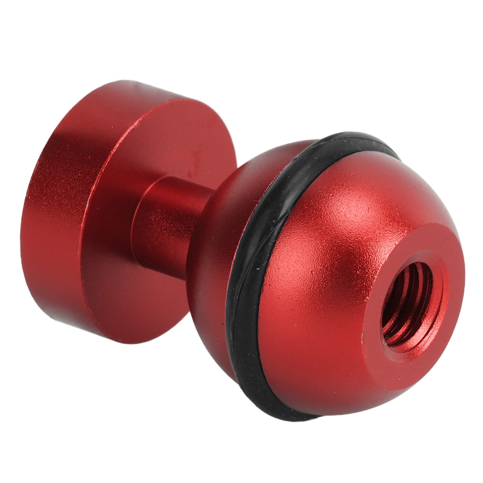 Akozon Unterwasser-Kugelarmadapter Tauchlampe Kugelkopf Anodisieren von Harter Beschichtung von Aluminiumlegierungen Kleiner, Leichter, Langlebiger Tauchtaschenlampen-Kugelkopf(rot)