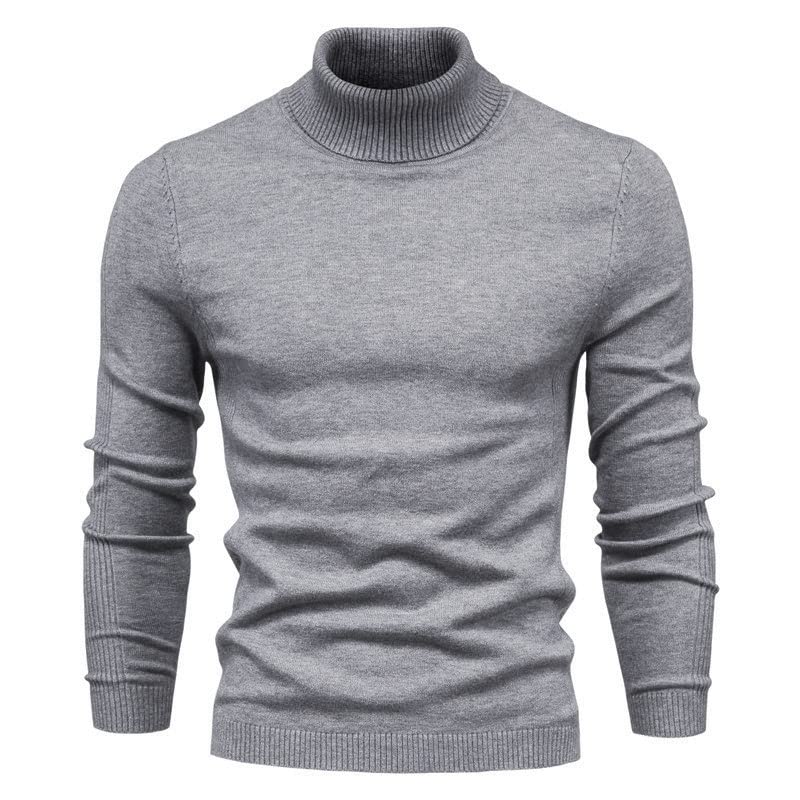 Maglione Uomini Casual A Colori Solidi Pulluver Pullover Calda Maglione A Singhiozzo Aderente Autunno E Inverno-Army Green,S