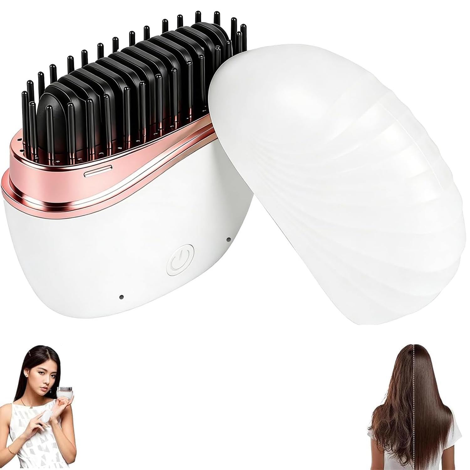 Mini Hair Straightener, New Rechargeable Cordless Portable Hair Straightener Comb, 2 Speed Temperature Control, Mini Cordless Hair Straightener Brush, Travel Resistant Comb-image-48