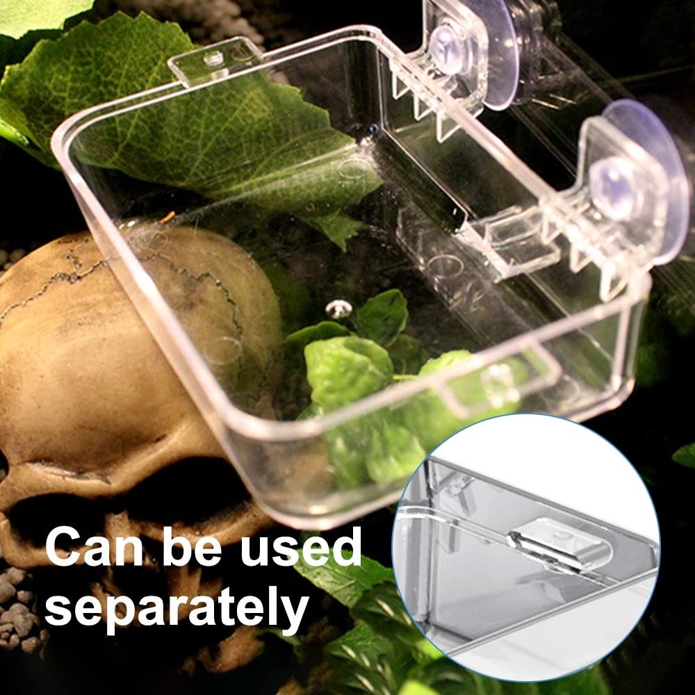 Reptile Feeder Dish, Anti-Escape Water Dish Bowl with 2 Suction Cup for Lizard Gecko - Image 3