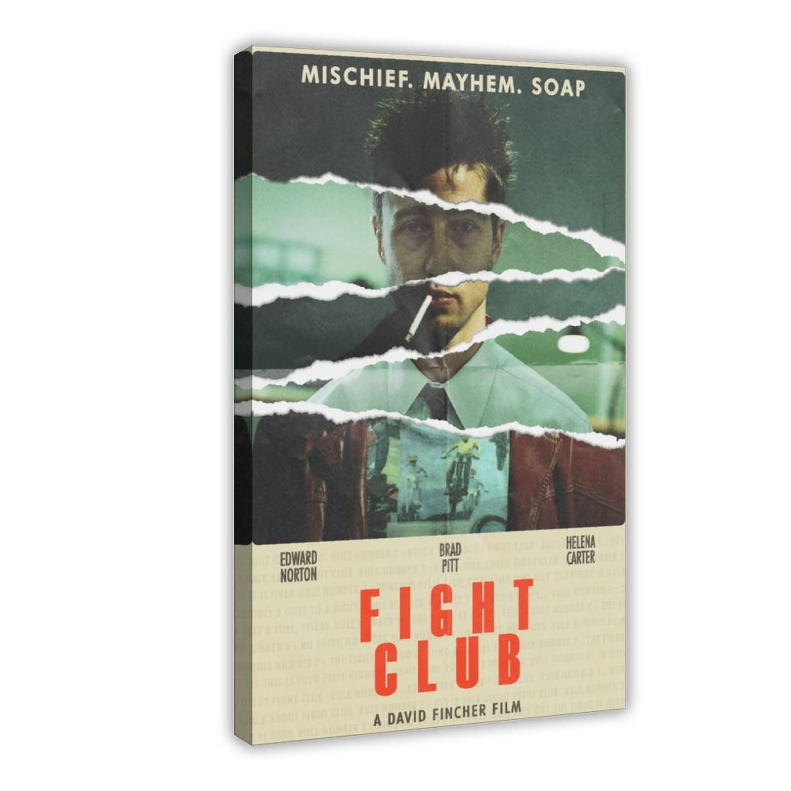 ETOMEY Fight Club Movie Posters 6 Canvas Poster Wall Art Decor Print Picture Paintings for Living Room Bedroom Decoration Frame-style 12x18inch(30x45cm)