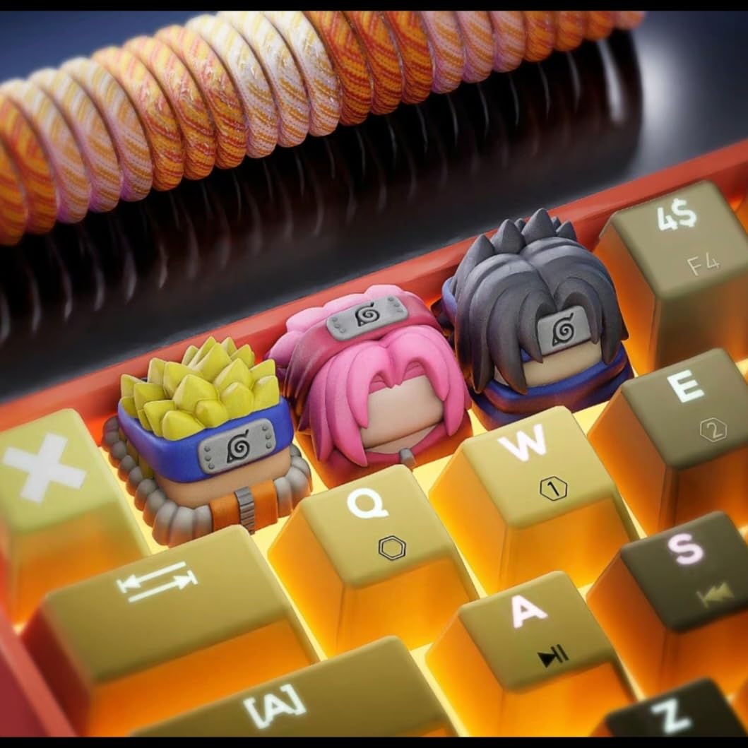 なると　キャップセット Amazon.co.jp: キーキャップ うずまきナルト うちはサスケ 春野