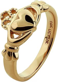 14K Yellow Gold ULG-6163Y Claddagh Ring - coolthings.us