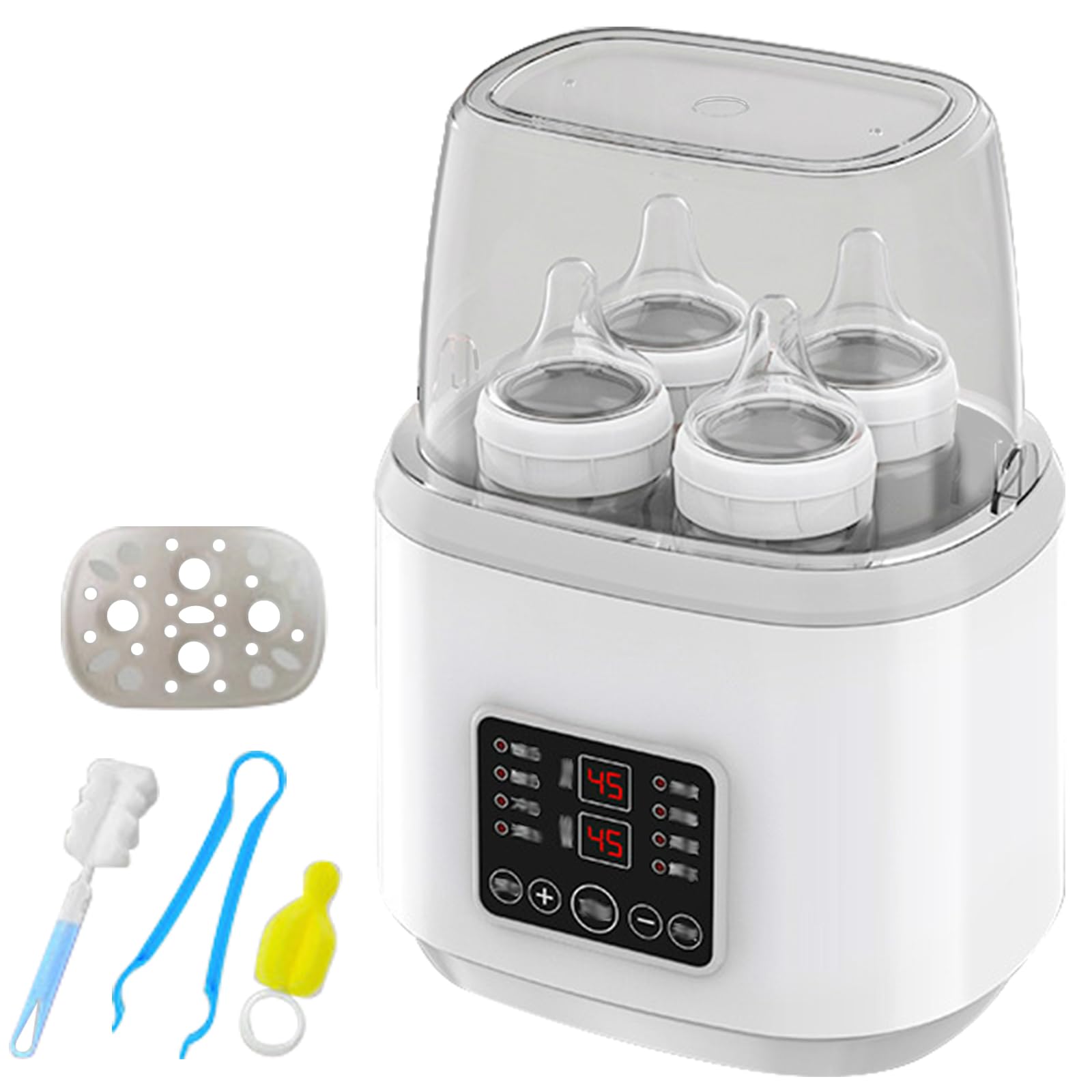 8 in 1 flessenwarmer voor baby's, sterilisator babyflessen, snelle