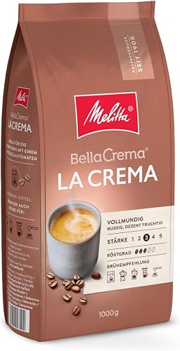 Melitta BellaCrema La Crema, Kaffeebohnen, Stärke 3/5, 1KG