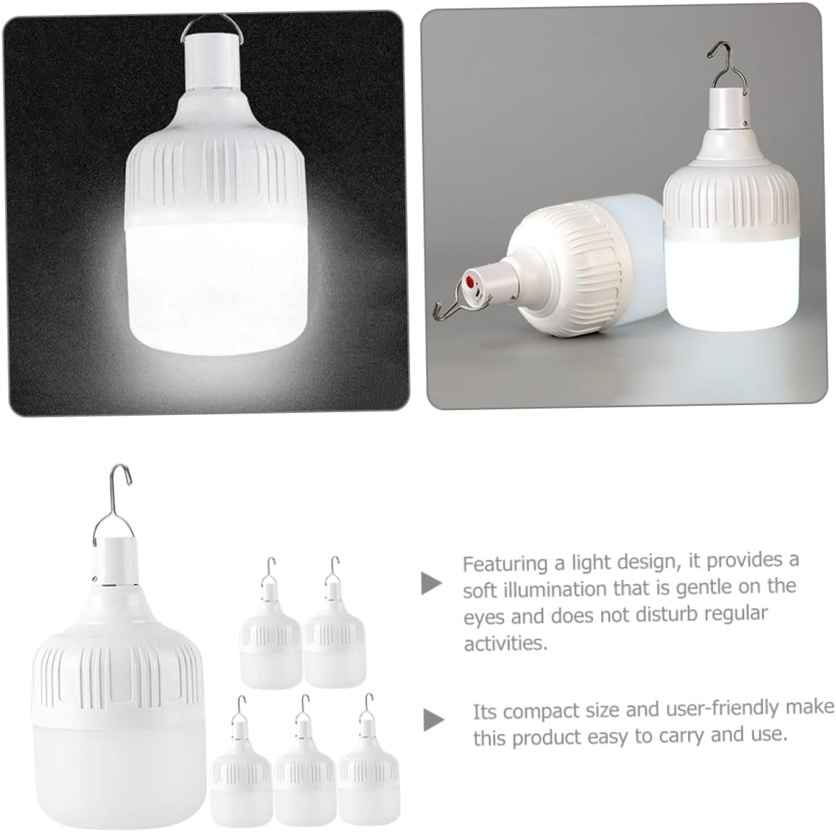 Bulbs for Vendors USB Charge Outdoor Light Bulbs Replacement Outdoor Lamp Portable Camping Lantern