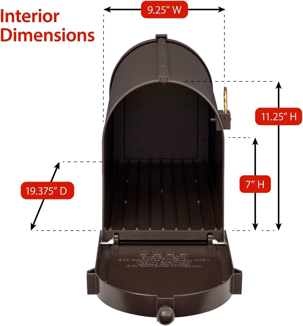 Whitehall Personalized Whitehall Capitol Mailbox with Side Address Plaques and Post Package (4 Colors Available)