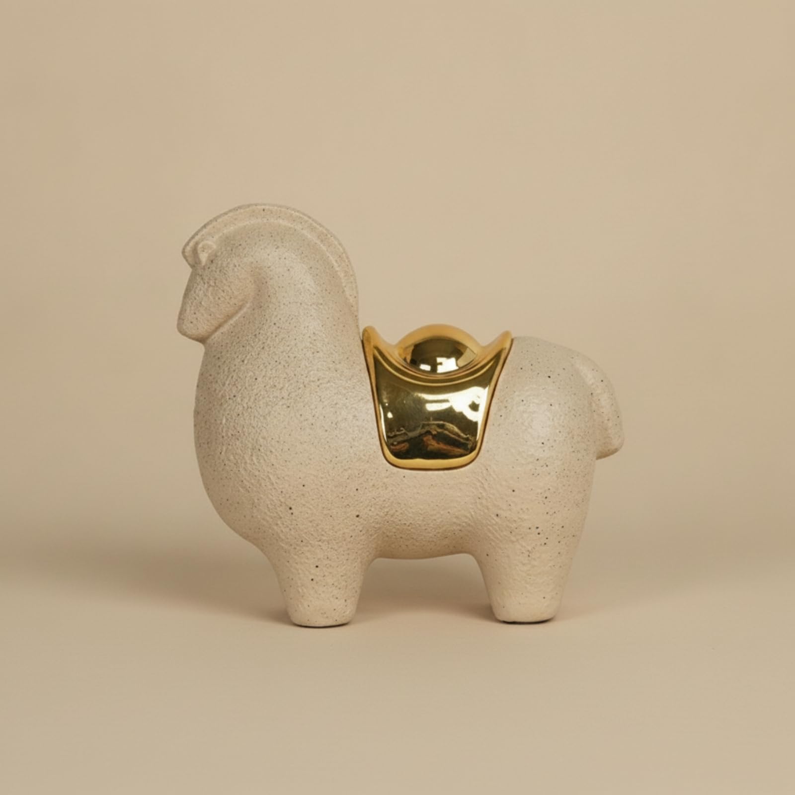 Caballo con Lingote Elegante Figura corativa Caballo con Textura Figura Resina para Recibidor, Style to 3