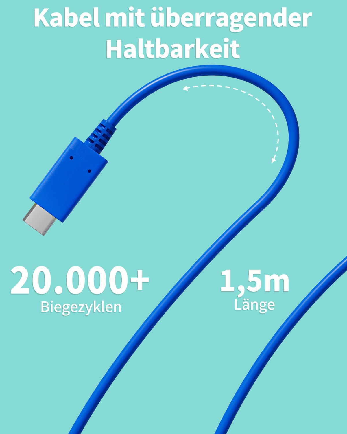 Caricabatterie Switch da 65 W compatibile con Nintendo Switch 2, caricabatterie rapido USB C per Switch 2/Steam Deck, adattatore CA da 1,5 M, design a blocchi di costruzione blu