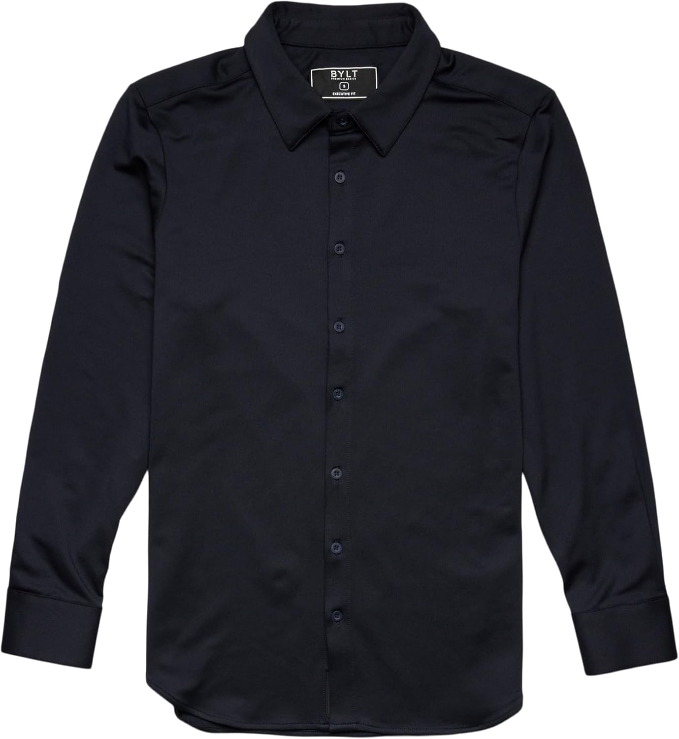 BYLT Exec Button Down Long Sleeve Men's Shirt - Professional Stretch Moisture Wicking Business Casual Dress Shirt