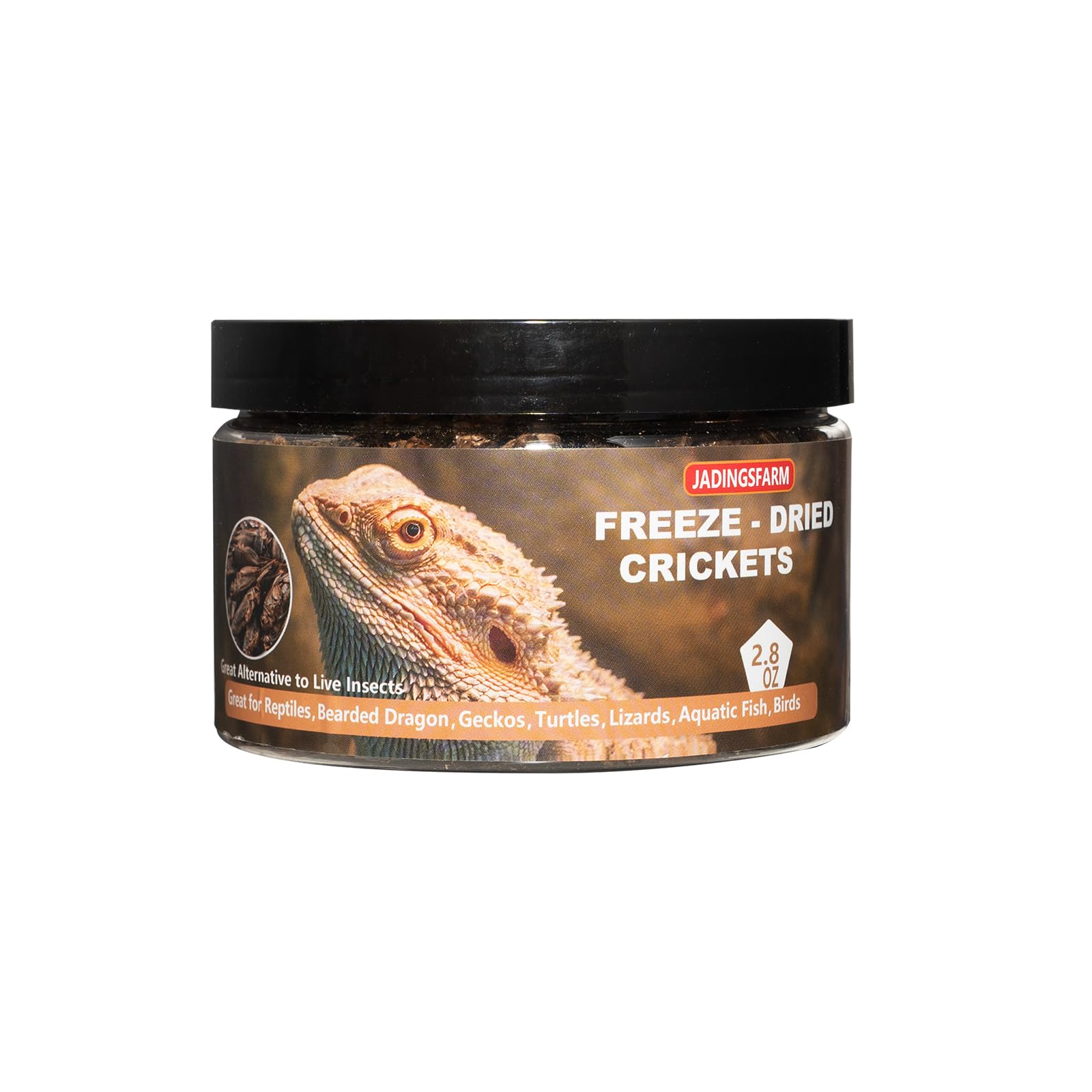 JADINGSFARM Freeze Dried Crickets – 2.8 Oz High Protein Freeze Dried Crickets, Food for Reptiles, Bearded Dragons, Lizards, Geckos, Birds, Fish,