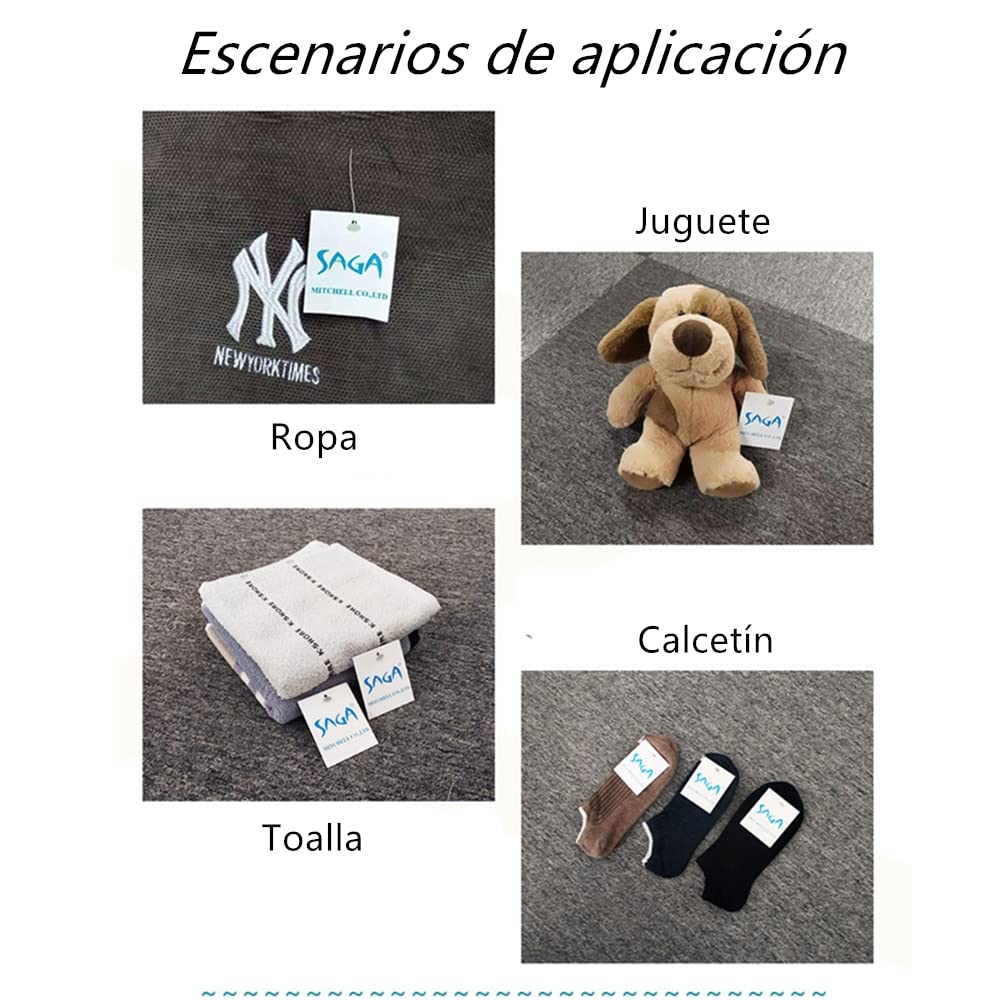 50 PZ GANCI Gancio In Plastica Con Etichetta Prezzo Trasparente EUR 17 - Foto 8