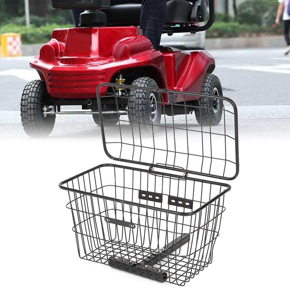 Cesta Para Bicicletas, Cesta De Almacenamiento Plegable Resistente Al Desgaste Material De Hierro De Calidad Resistente Cesta De Almacenamiento Trasera Para Scooter, Descanso Para
