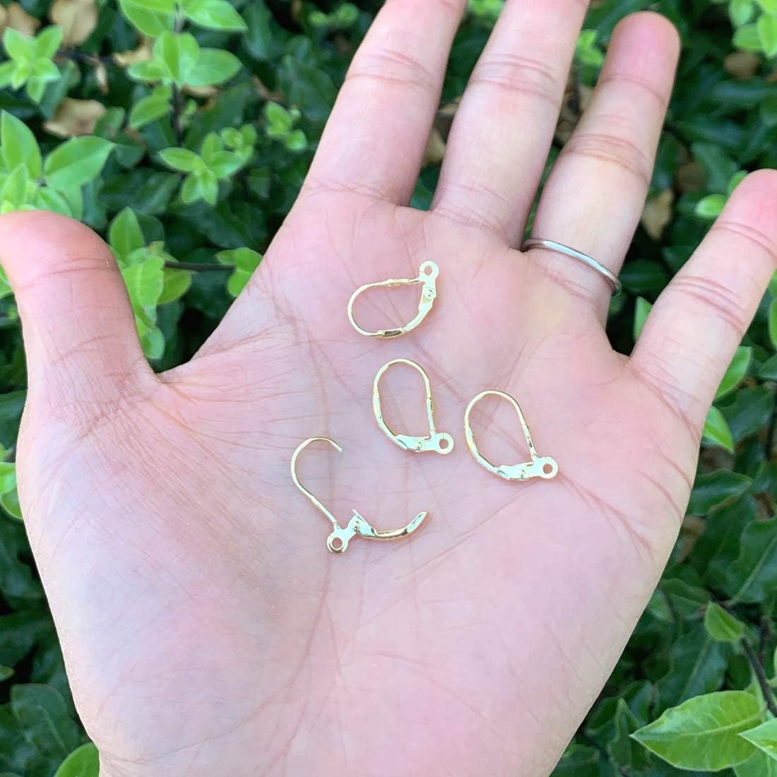 10pcs Adabele Authentic Gold Plated Sterling Silver Hypoallergenic Leverback Earring Hooks Earwire Connector for Earrings Making SS54-2
