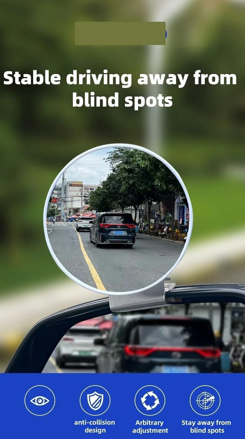 2pcs Adjustable Wide-Angle Rearview Mirrors for Cars - Enhance Driving