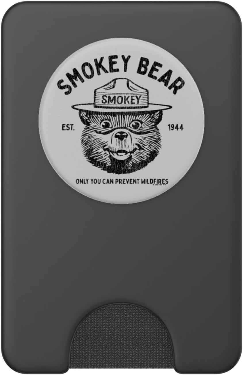 Vintage Smokey Bear Logo Only You Can Prevent Wildfires PopSockets PopWallet for MagSafe