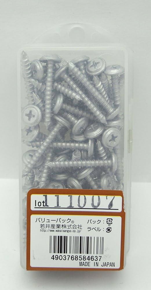 Amazon | 若井産業 デカ頭木割れ防止ビス 4×30mm 80本入り KKW30V