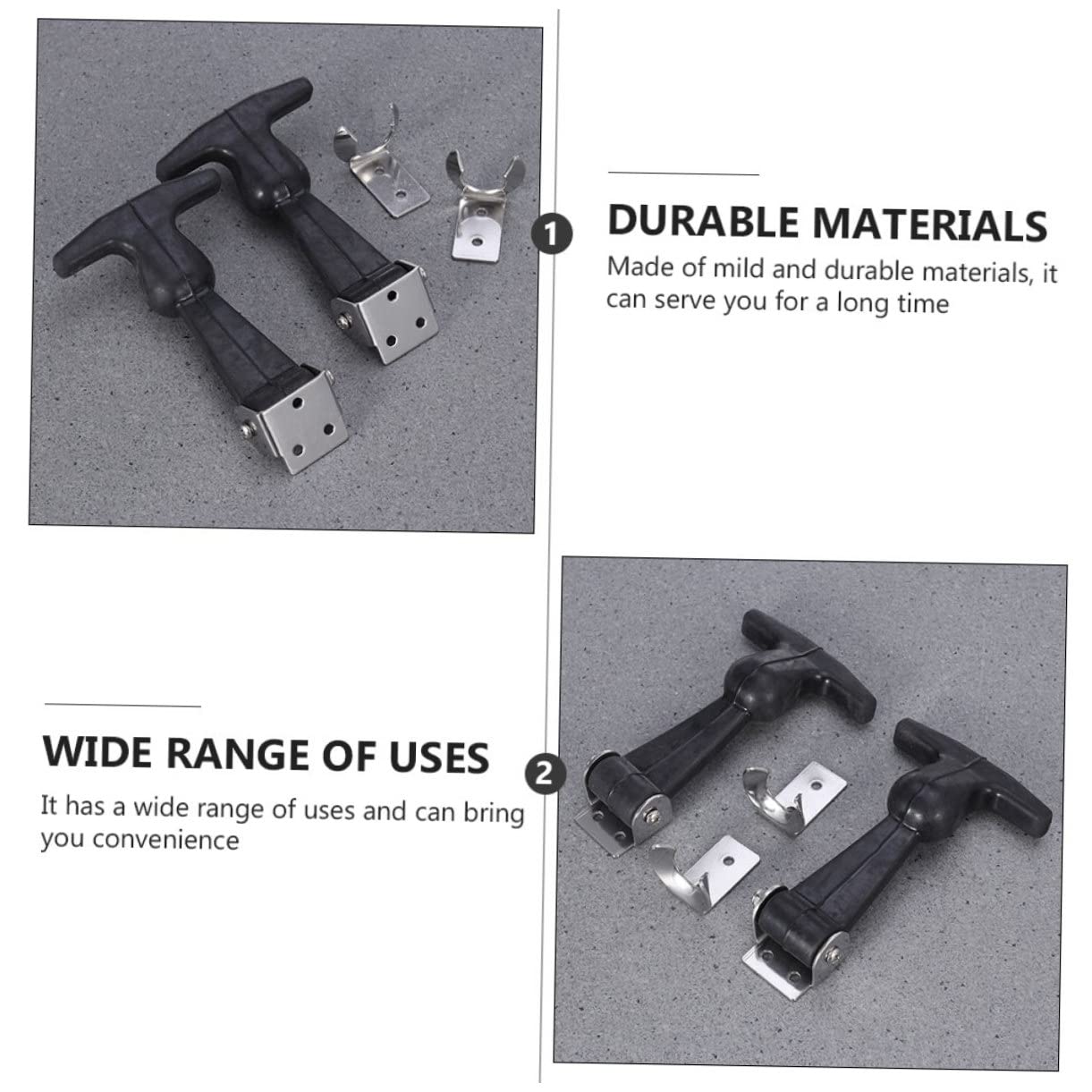 5 Set Fibbia Buckle Gomma Da Cancellare Flessibile Gomma Cancellare Macchine Utensili Per Dovere Fermo Della Porta Chiusura A Maniglia Professionale Acciaio Inossidabile 2 Pezzi*5