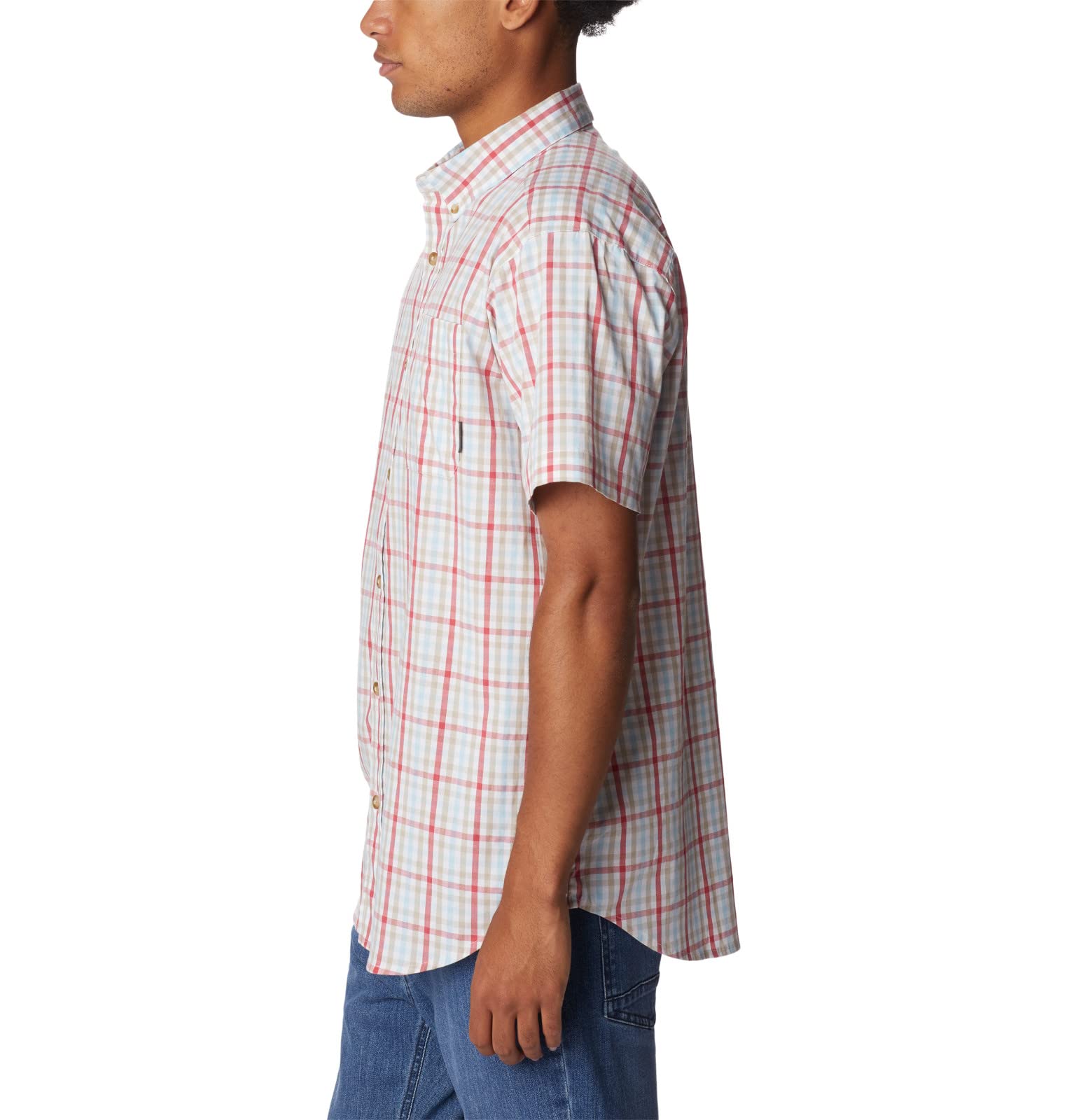 Columbia Rapid Rivers II Short Sleeve Plaid Shirt, Comfort Stretch Camisa de Botones Hombre