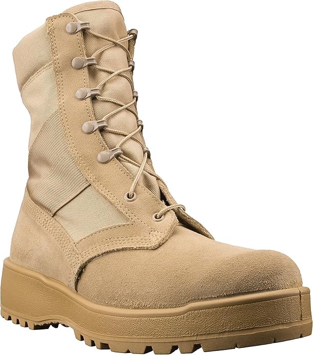 New Made in USA Army Military Combat TAN Flight HOT Weather Desert Boots (7 W)2