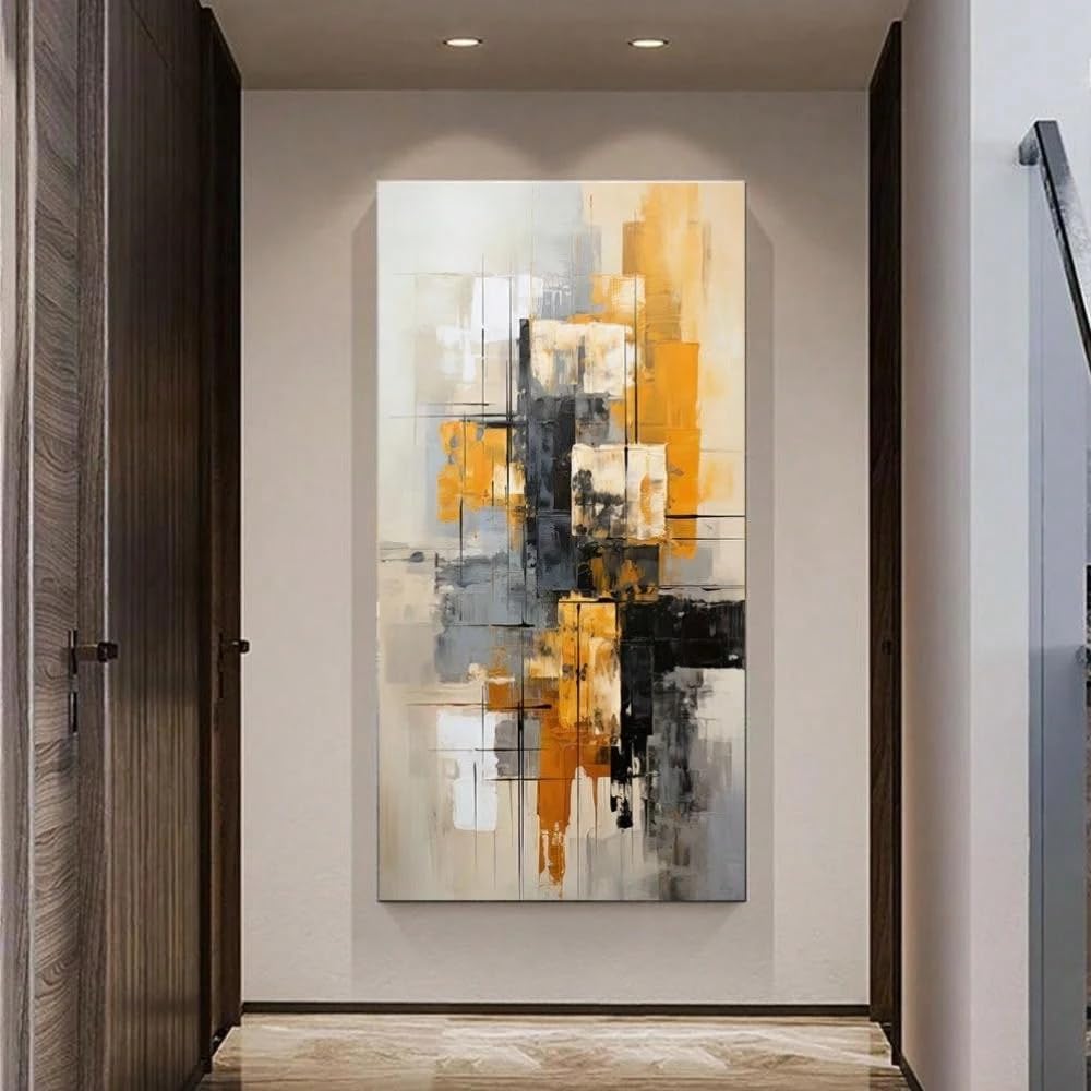 HQBDTAK Stampa artistica moderna con linee geometriche dinamiche per ufficio, soggiorno, sala da pranzo, camera da letto, decorazione murale per la casa (70x140 cm/senza cornice)
