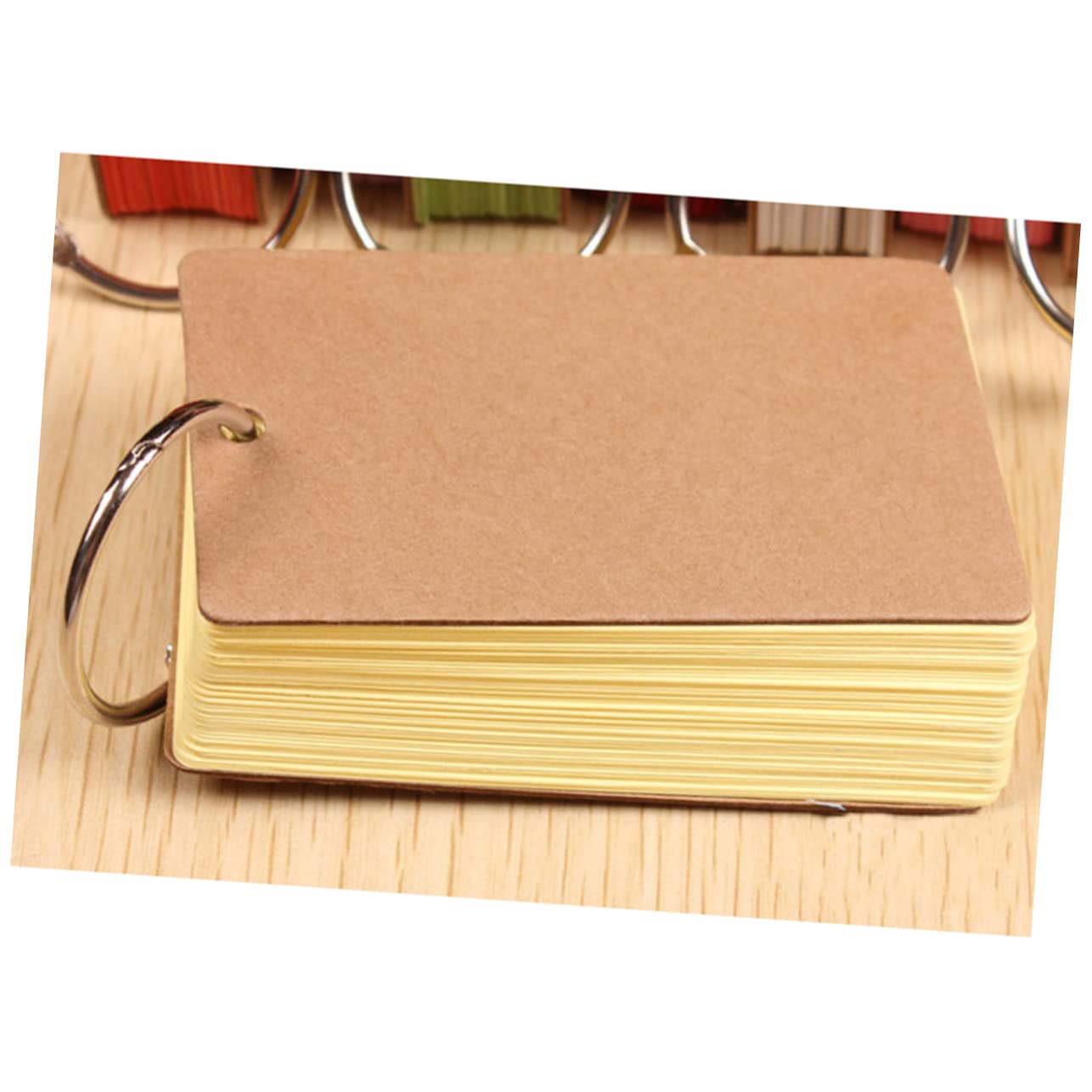 Ciieeo Einschulung Deko 6 Stück Karteikarten aus Papier mit Binder Ring Design Einfache Notizblöcke und Leere Karteikarten für Schule und Schüler Zufällige Farbe