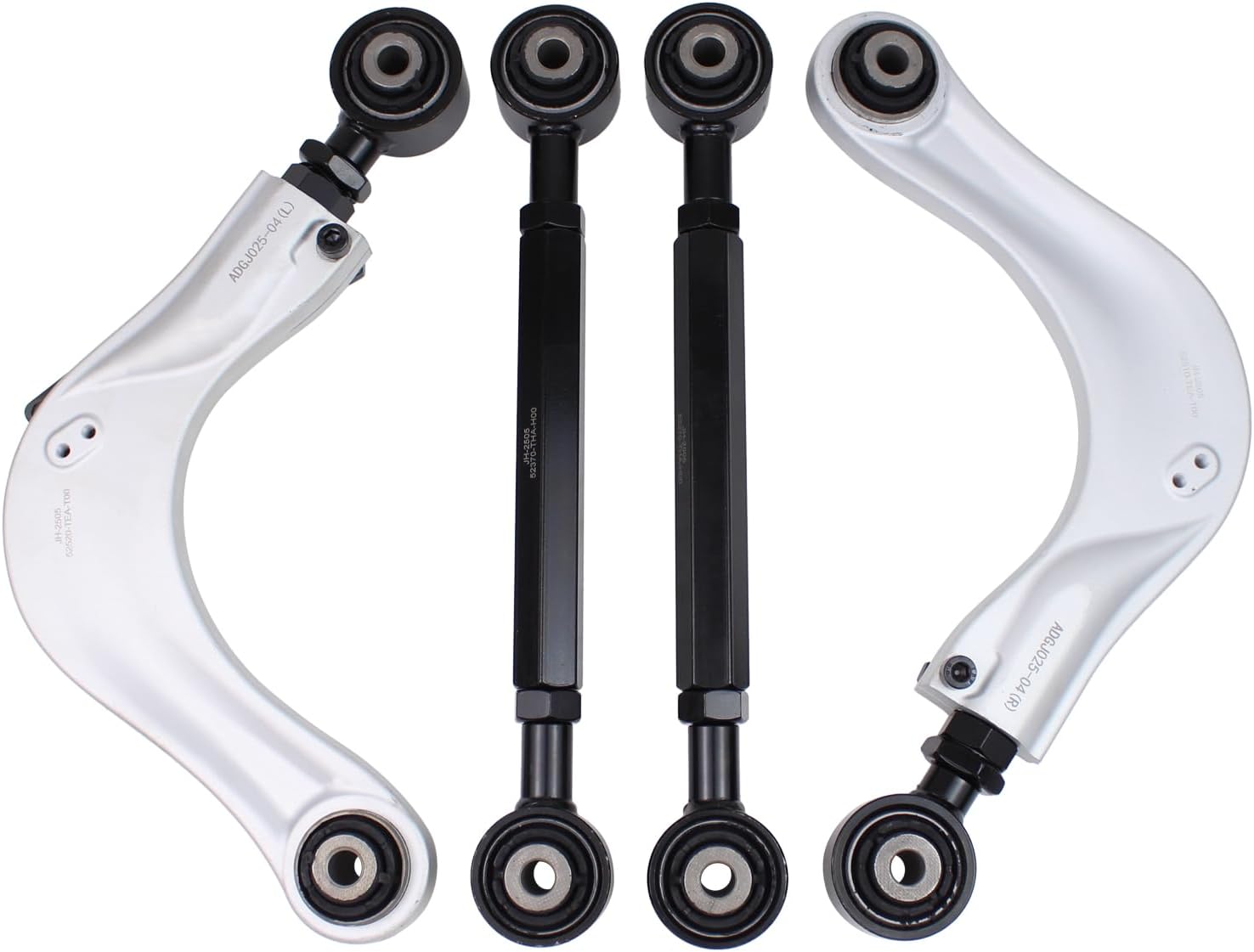 4Pcs Rear Left and Right Suspension Control Arms Camber and Toe Kit for Acura Integra 23-24, Honda Accord 18-24, Civic 16-24, CR-V 17-24, Insight 19-24