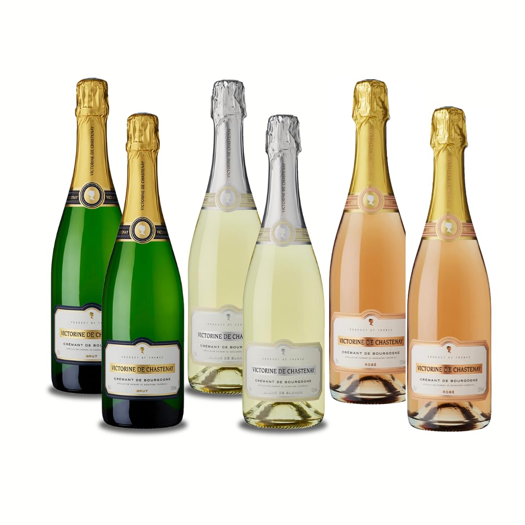SUPER OFFERTA Box Cremant de Bourgogne Mix | Spumante Borgogna | Victorine de Chastenay | Francia | 6 Bottiglie 75cl | Idea Regalo