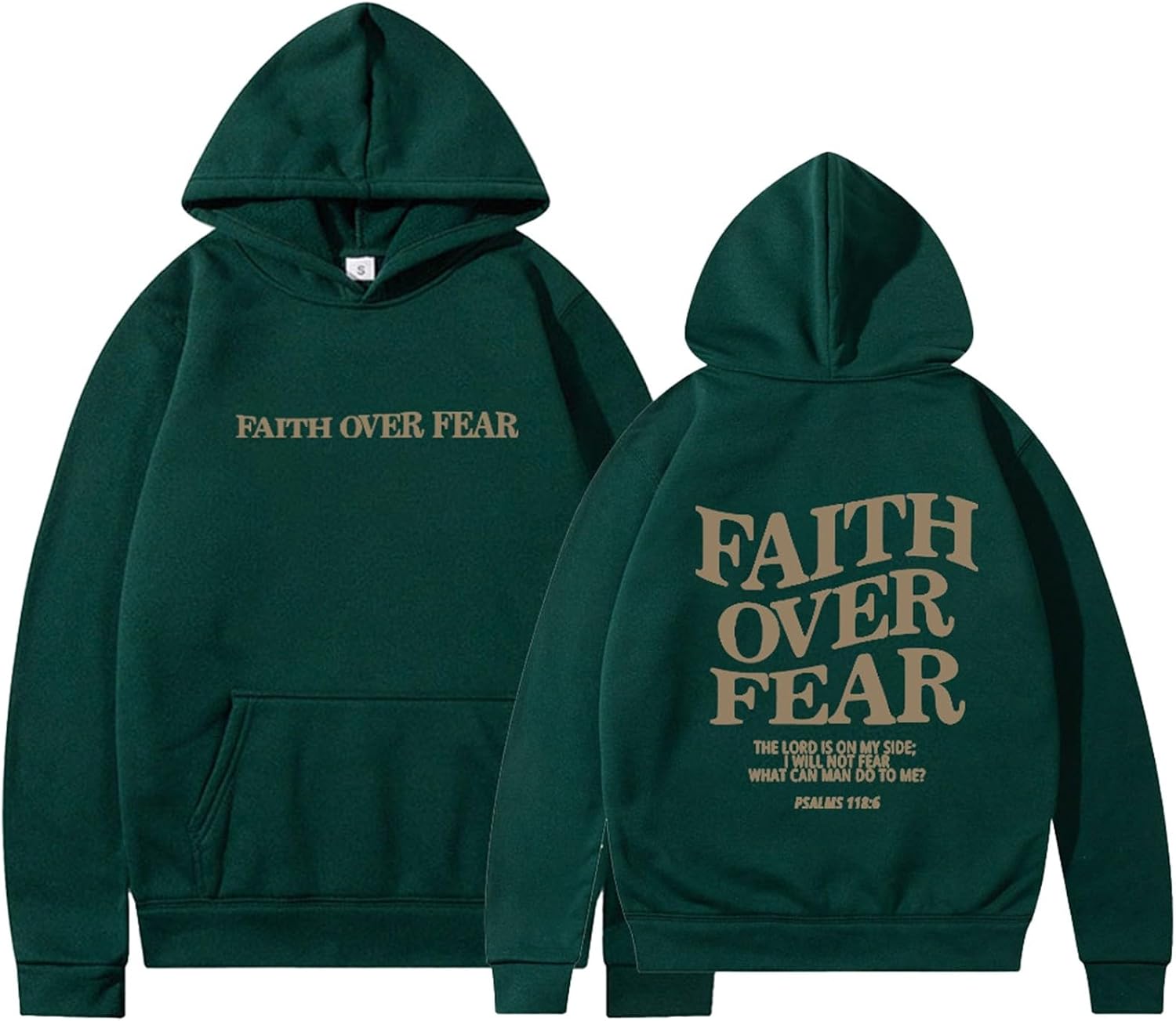 Unisex Pullover Sweatshirt: Generic Faith Over Fear Women’s Hoodie