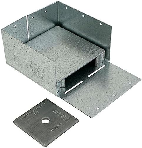 Simpson Strong Tie ABW66Z ZMAX - Base de poste ajustable de calibre 12, 6 x 6, 10 unidades por caja