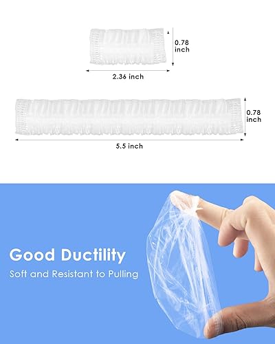 Miniatura 3 de Comforer Paquete de 200 fundas desechables para las orejas protectores de plástico impermeables para los oídos gorros de ducha para el cabello baño