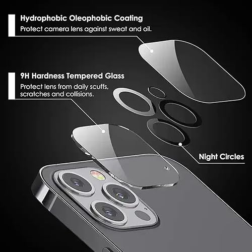 Miniatura 2 de Paquete de 3 protectores de lente de cámara compatibles con iPhone 15 Pro MaxiPhone 15 Pro, protector de pantalla de vidrio templado compatible con