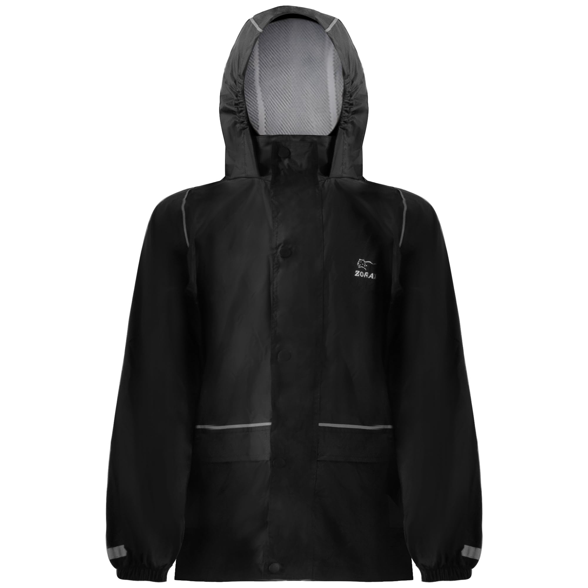 Zorax Combinaison de pluie imperméable pour garçons et filles - Veste et pantalon légers - Unisexe - Coupe-vent - Avec capuche - Sac de transport