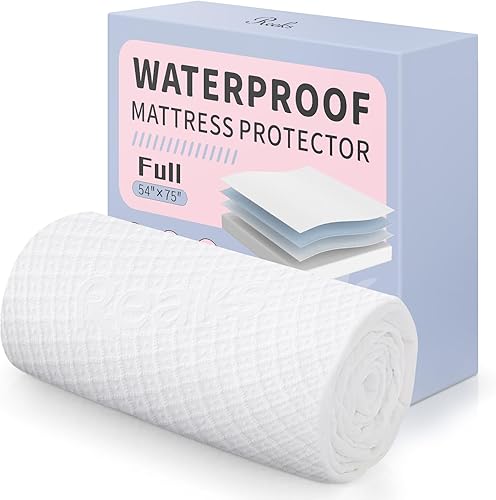 Miniatura 6 de Protector de colchón impermeable para cama de tamaño matrimonial con bolsillo profundo de hasta 15 pulgadas