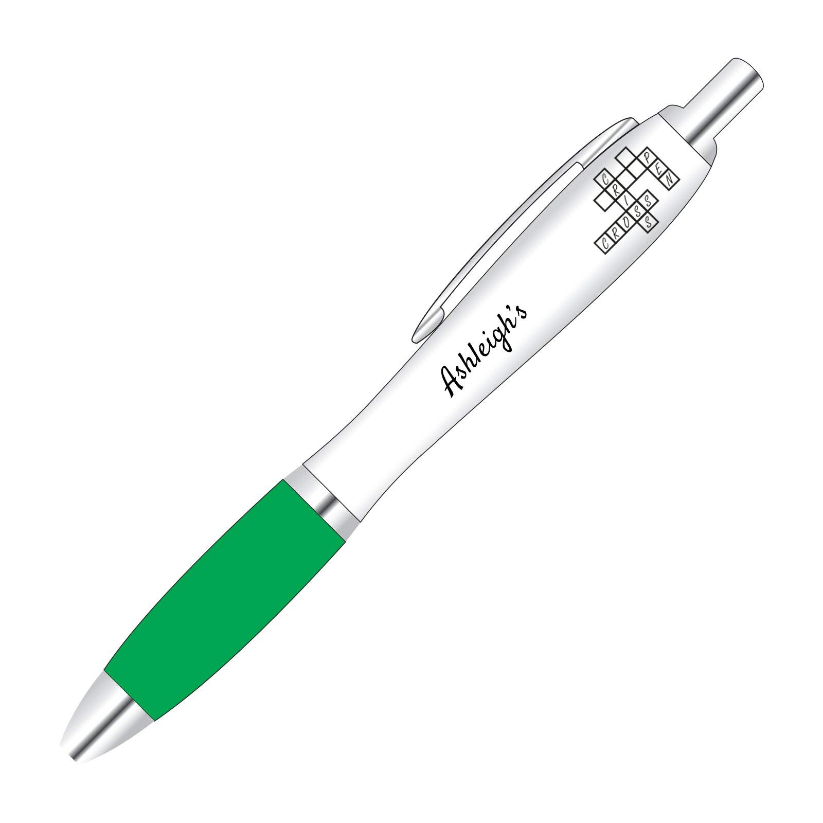 You Personalise Personalised Puzzle theme Contour Pen *CRISSCROSS * - 1 Line of printed text GREEN GRIP