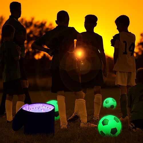 Miniatura 6 de Hiboom Cargador de luz UV, bolsa de recarga LED grande para brillar en la oscuridad, Kickball Dodgeball fútbol, fútbol, baloncesto, voleibol en la