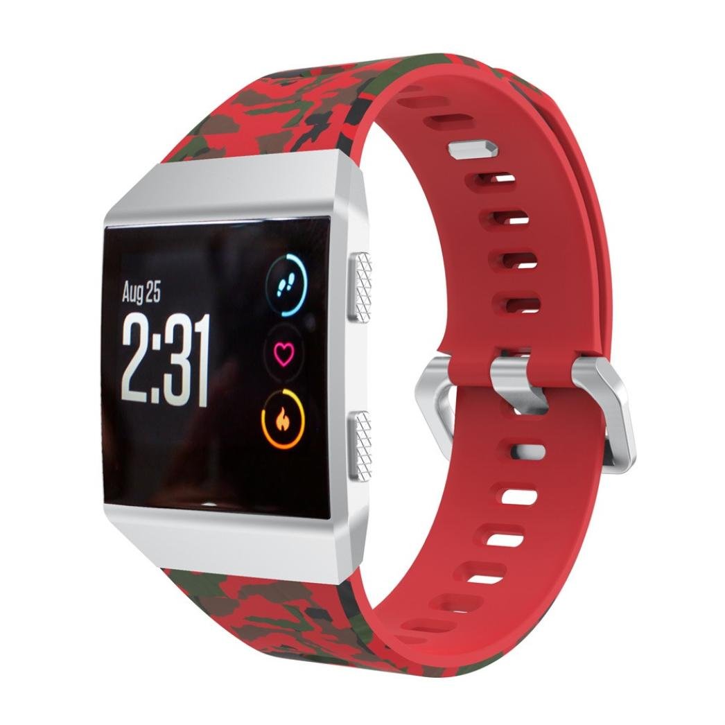 For Fitbit Ionic,Desrip New Creative Sports Silicone Bracelet Camouflage Strap Wristband Replacement