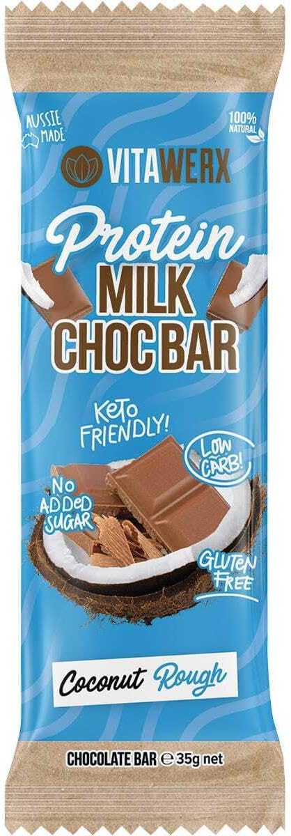 Protein Milk Chocolate Bar - Coconut Rough (35g)