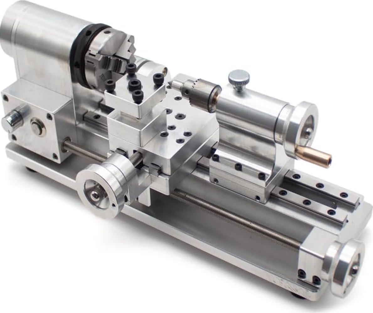 Portable Desktop Mini Wood Lathe Variable Household DIY Woodworking Tool 100-2500RPM 110V-220V