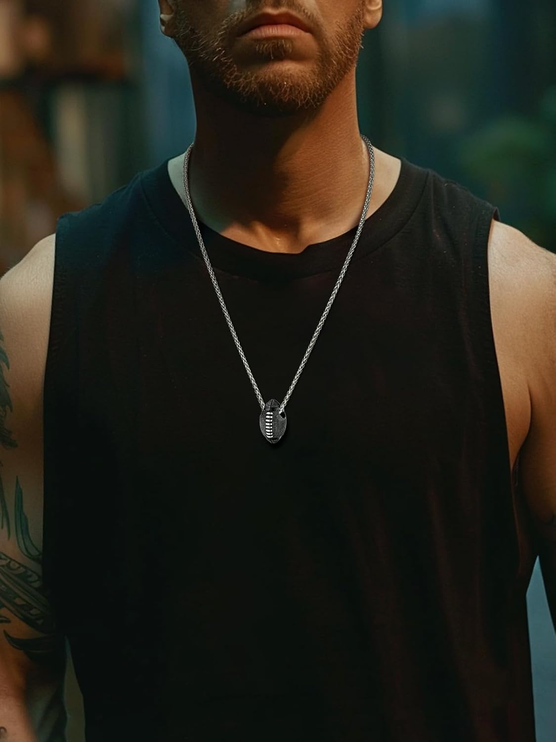 FaithHeart Sports Necklace for Men Women, Stainless Steel Gold Plated 3D Football/Soccer/Basketball/Volleyball Pendant Jewelry with Delicate Gift Packaging - Image 3