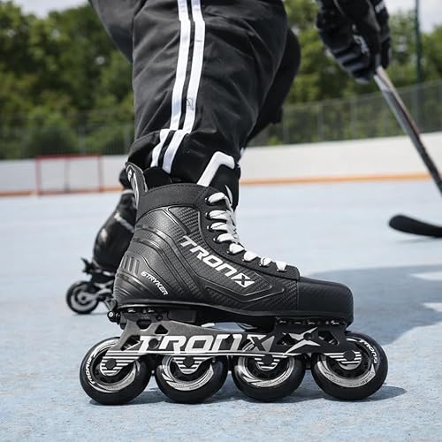 Miniatura 2 de TronX Stryker patines en línea ajustables de hockey para adultos, intermedios, jóvenes y niños