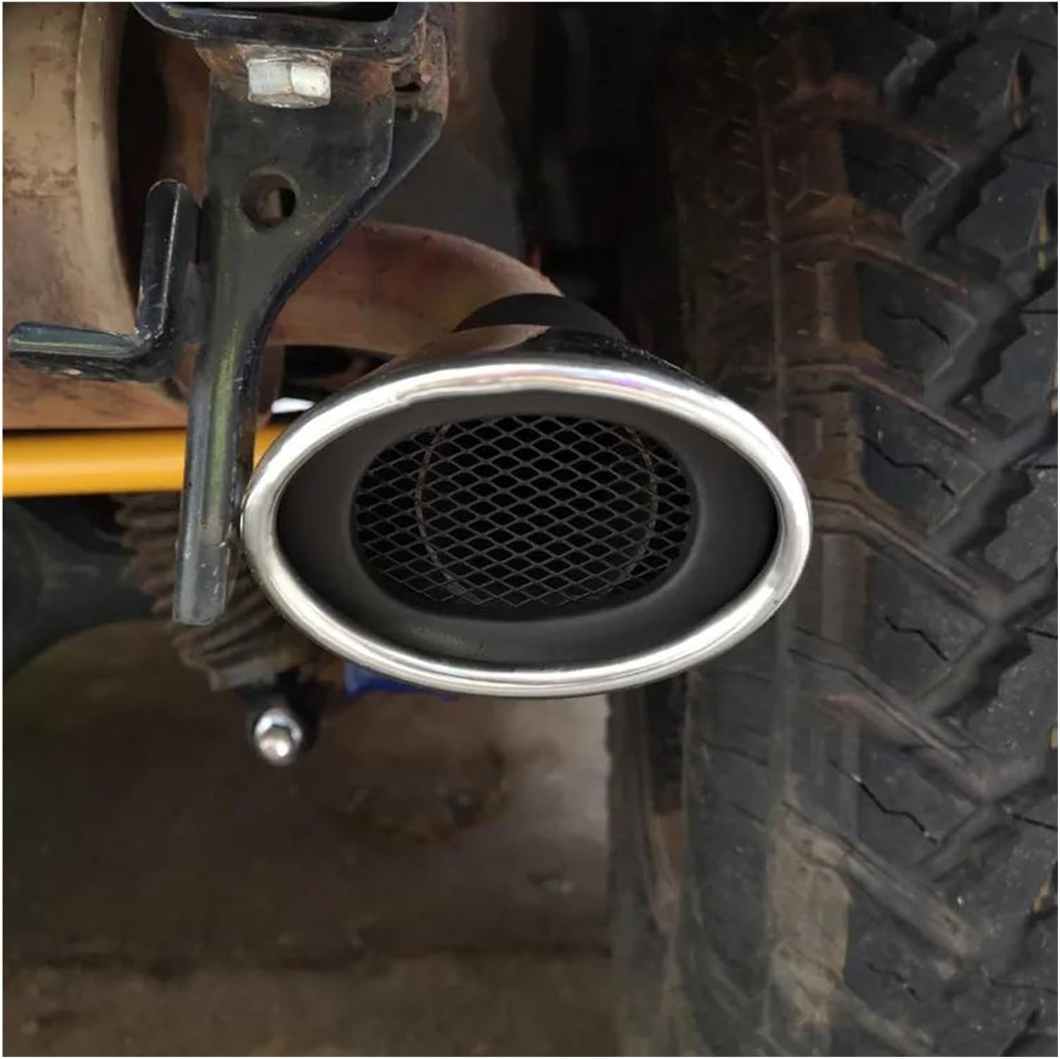 Exhaust System For Suzuki For Jimny 2007 2008 2009 2010 2011 2012 2013 2014 2015 2016 2017 2018 2019 Car Muffler End Pipe Exhaust Tips Exhaust Muffler Tip Pipe (Color : Silver)