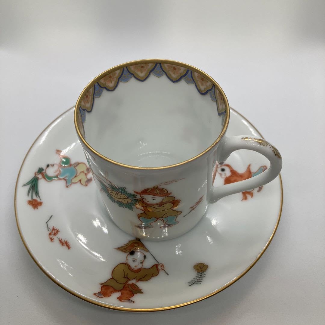 1539 深川製磁 カップ3&ソーサー6 時代物 1539 深川製磁 カップ3&