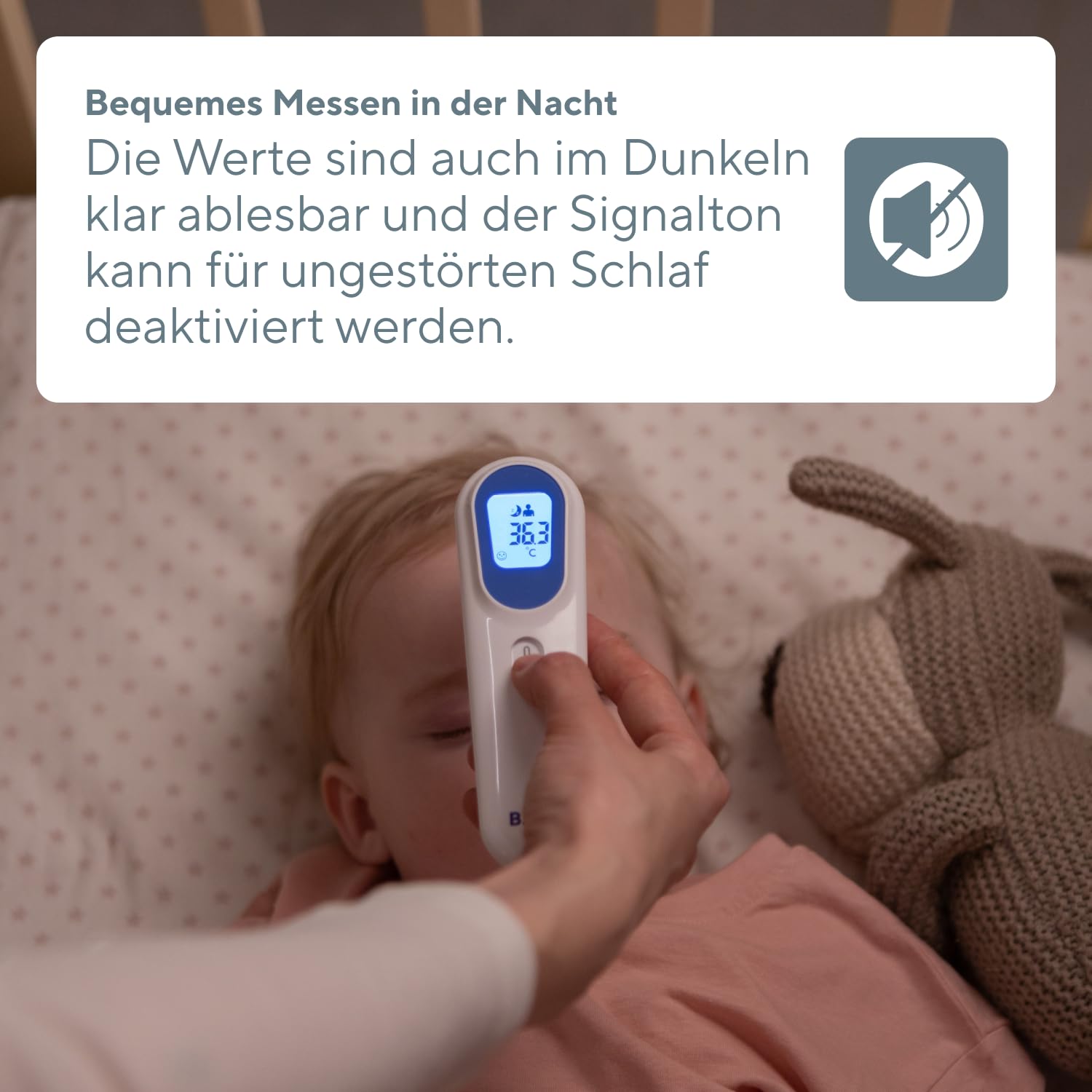 B.Well Swiss Kontaktloses Infrarot-Thermometer TH-7000, 3in1-Temperaturmessgerät für den Körper, Wasser, Luft und Oberflächen von 0-100 °C, Mit Abstandssensor und Nachtmodus, Schweizer Qualität