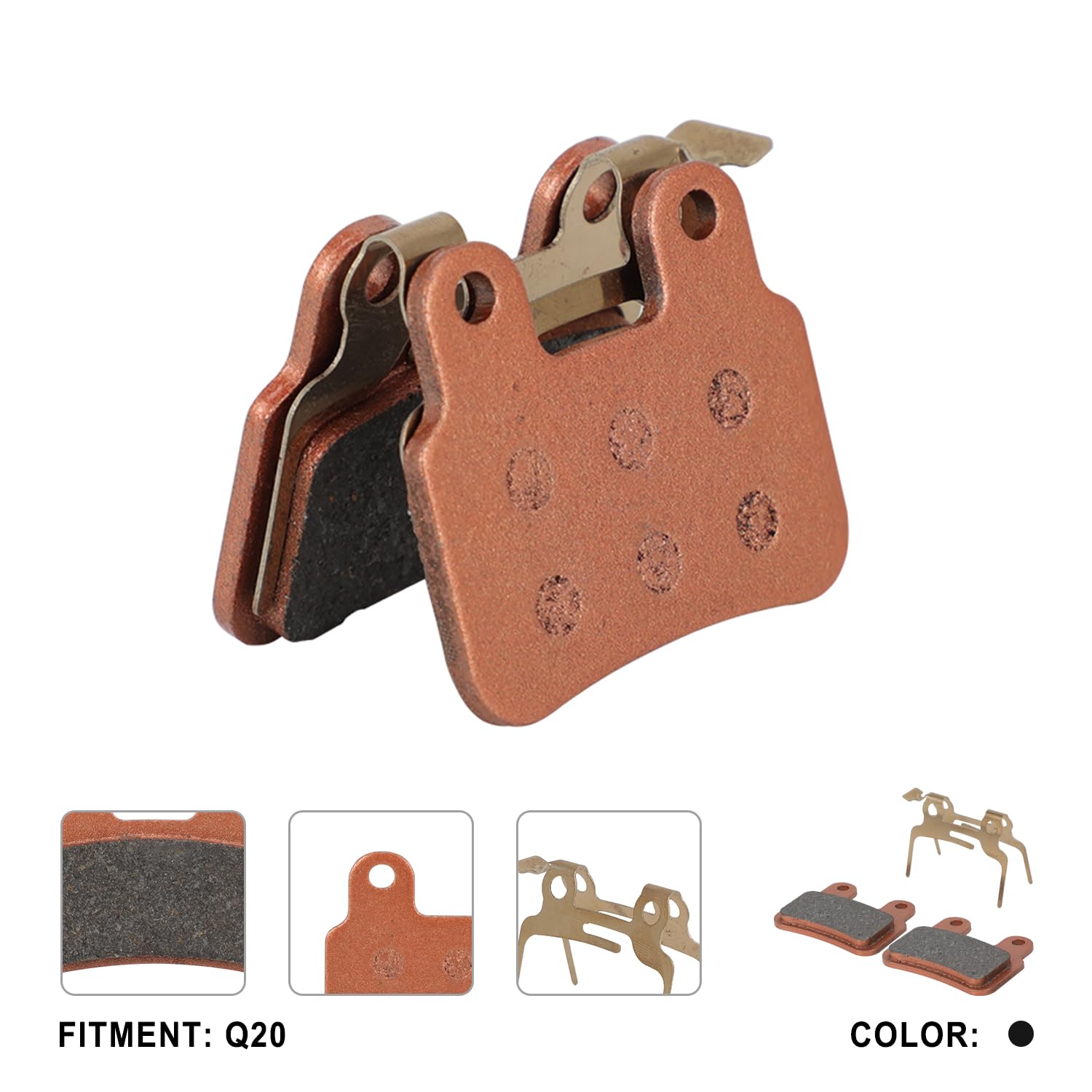 Plaquettes De Frein Métal Fritté Cuivre Pour Vélo électrique Q20 – Freinage Puissant, Durable, Faible Bruit